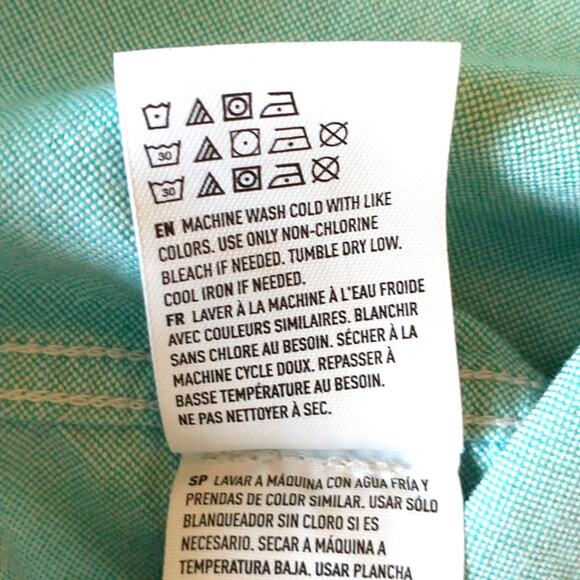 American Eagle Outfitters Button Down Shirt Men's XL Blue Long Sleeve Cotton - Picture 9 of 14